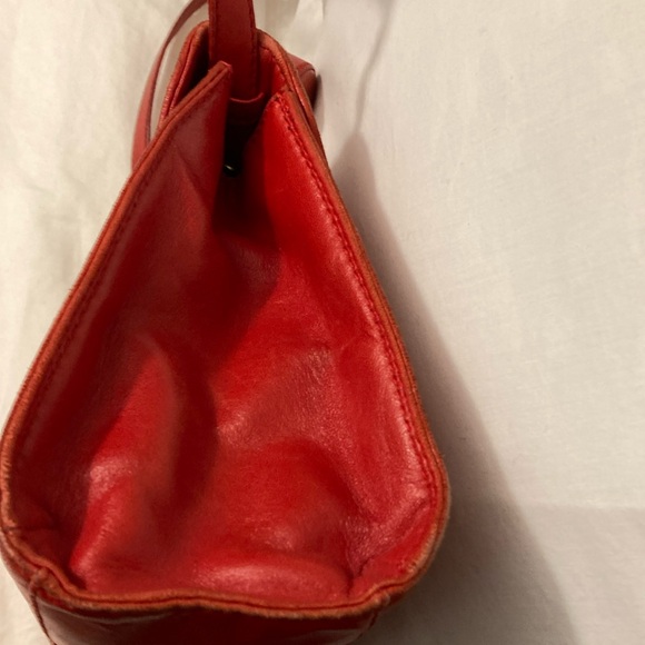 Maud Frizon Red ￼ handheld vintage bag with detachable shoulder strap Rare - Picture 9 of 12